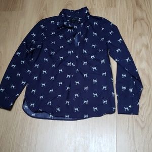 J.Crew classic popover blouse